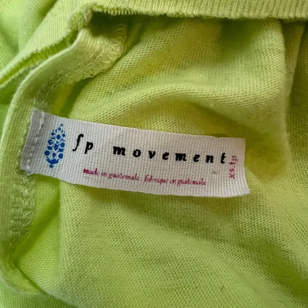 Free People Movement No Sweat Tank Top Twist Open Back Neon Lime Activewear XS - Image 6