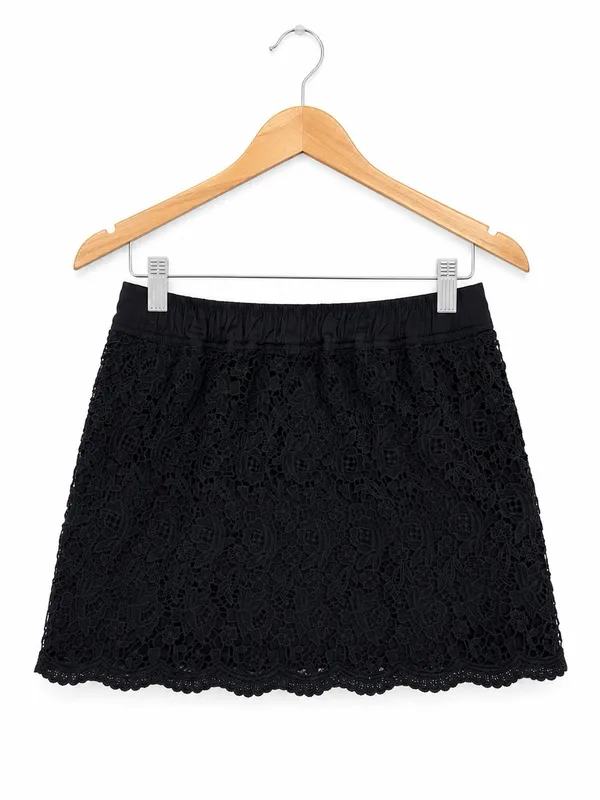 Abercrombie & Fitch Dark Blue Lace Mini Skirt - Image 3