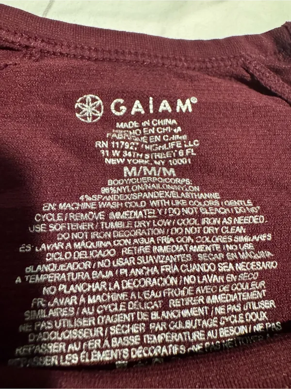 GAIAM Long Sleeve Scoop Neck Top - Plum - Image 2