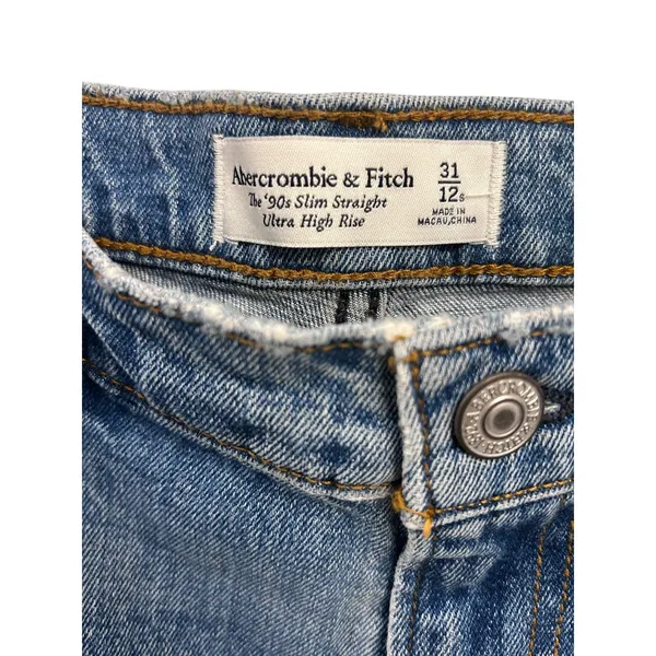Abercrombie & Fitch Ultra High Rise 90s Slim Straight Jean NWT SIZE 31/12S - Image 9
