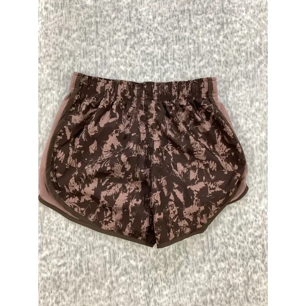 Nike DriFIT Womens XS Running Shorts Mauve Brown Abstract Print Athletic Workout - Image 4
