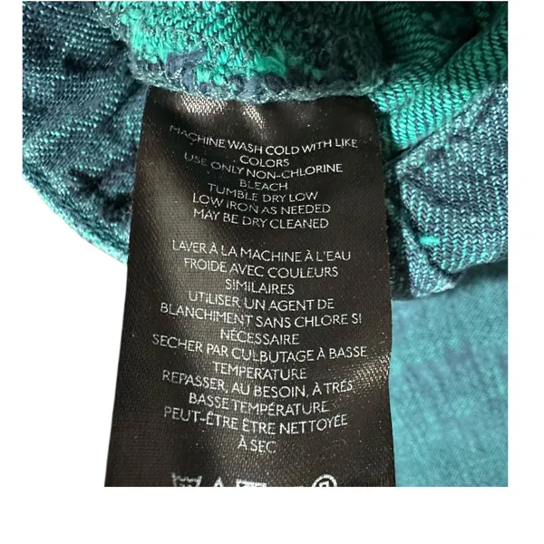 We The Free Wide Leg Cropped Jeans Raw‎ Hem Teal Green High Rise 28 - Image 7
