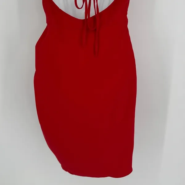 Amanda Uprichard Jasalina Halter Mini Dress Small Red Cocktail Party Date Night - Image 9