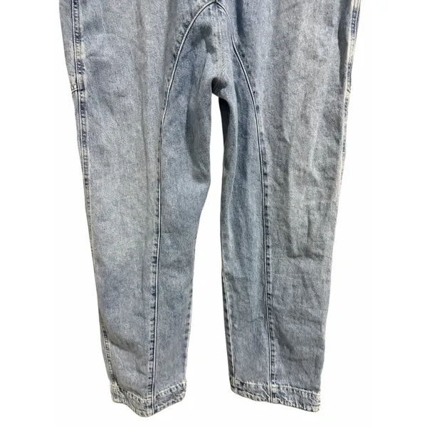 Free People "We The‎ Free" High Roller Denim Jumpsuit Light Wash Women's Size XS - Image 6