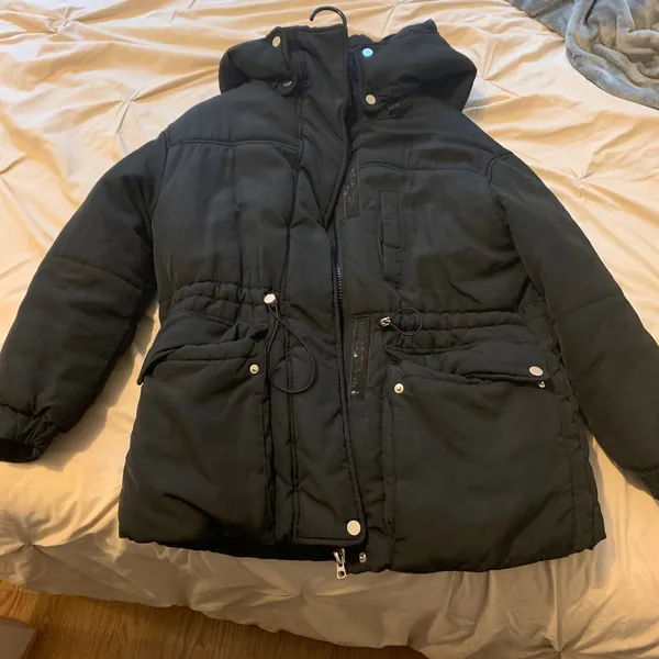 Black Zara hooded puffer jacket Size XS - Image 7