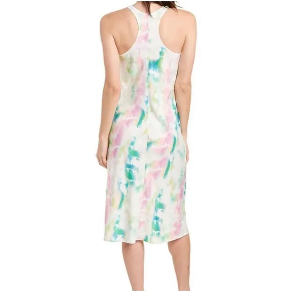 NWT Amanda Uprichard Multicolor Tie‎ Dye High Neck Racerback Midi Dress Small - Image 4