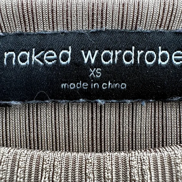 Naked Wardrobe Figure It All Out Dress Maxi Bodycon Long Sleeve Coco Tan XS - Image 3
