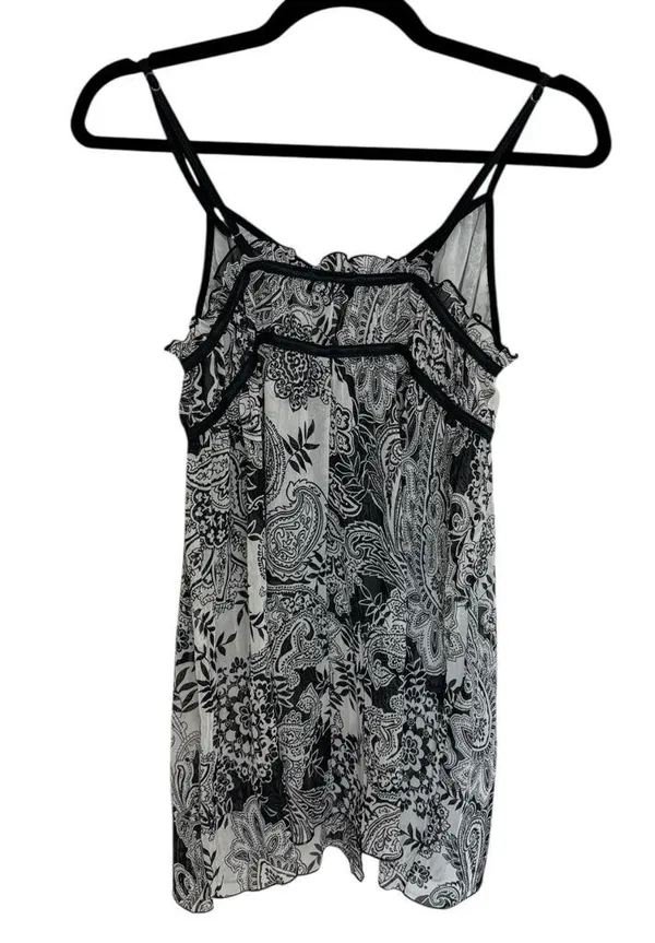 Apt 9 Intimates Y2K Whimsigoth Paisley Babydoll Split Front Cami Tank - Size L - Image 2