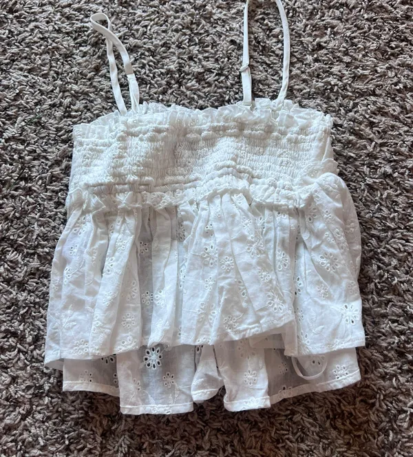 Sky to Moon White Babydoll Tank - Image 2