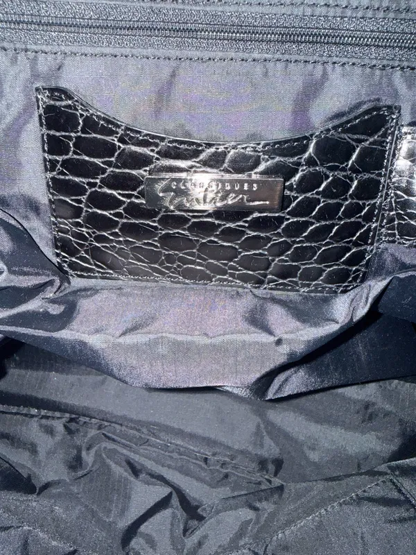 Black textured work laptop bag - Image 4