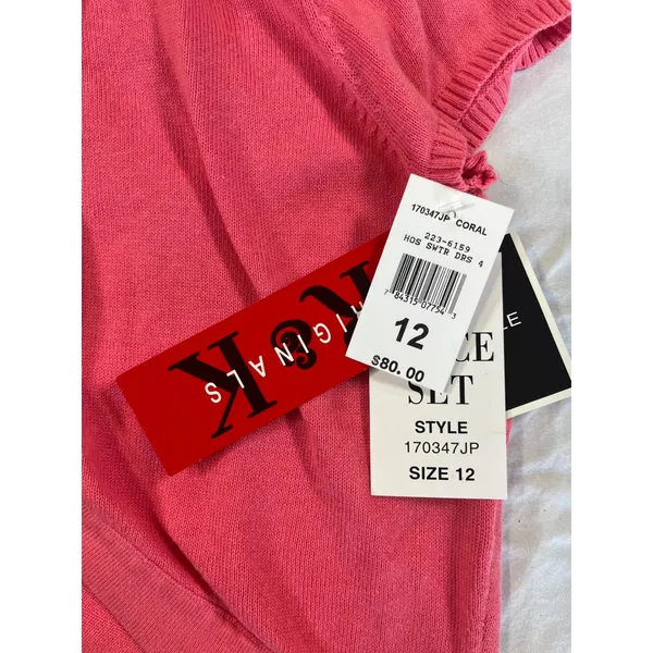 NEW R&K Originals Shrug Crop Sweater Womens Coral Pink 12 NWT - Image 3