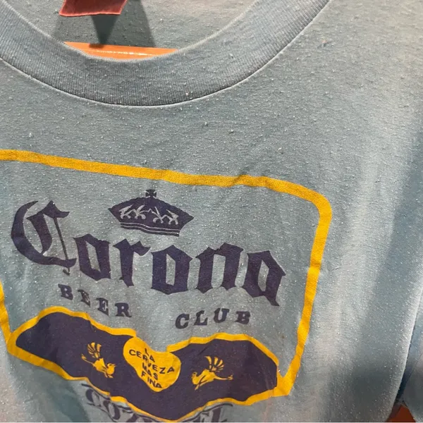 Vintage 80s blue Corona Beer Club single stitch t-shirt fun Cozumel spring break - Image 10