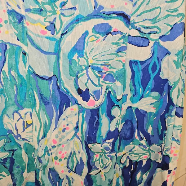 Lilly Pulitzer Womens Aquatic Garden Sleeveless‎ Shift Dress XS - Image 4