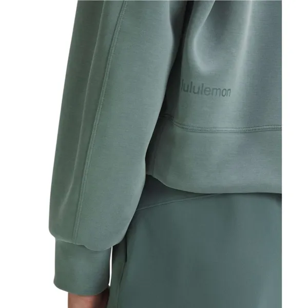 Lululemon Softstreme Perfectly Oversized Cropped Crew Medium Forest - Image 5