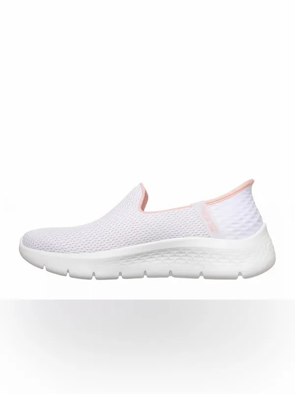 Skechers Women's Slip-On Go Walk Sneakers in White and Light Pink Size 7.5 - Image 2