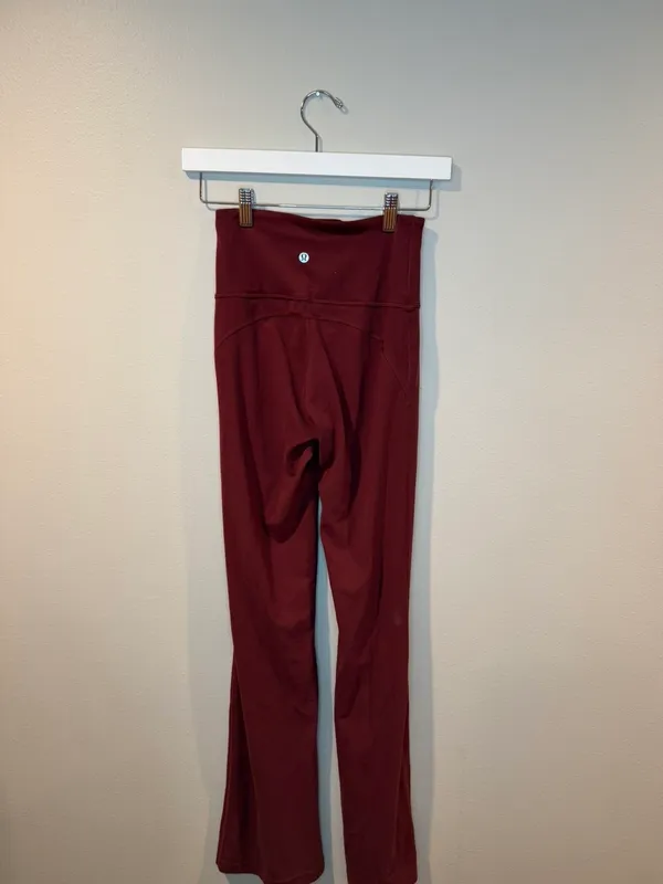 Lululemon Flare Pants Maroon - Image 2