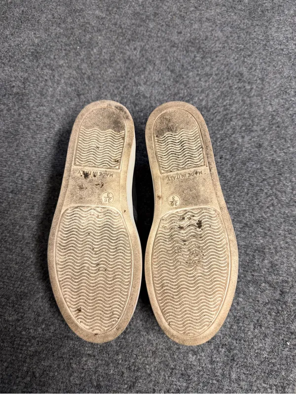 Topshop Black Slip-On Platform Sneakers with White Sole - Image 3