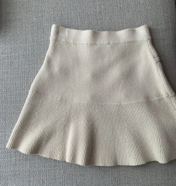 cream knit skirt - Image 3