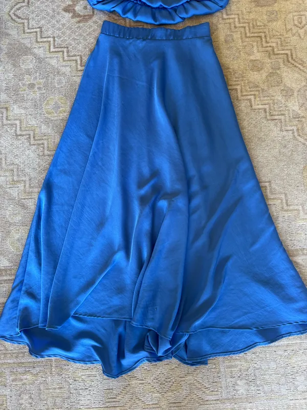 Blue Maxi Skirt and Tank Set - Image 4
