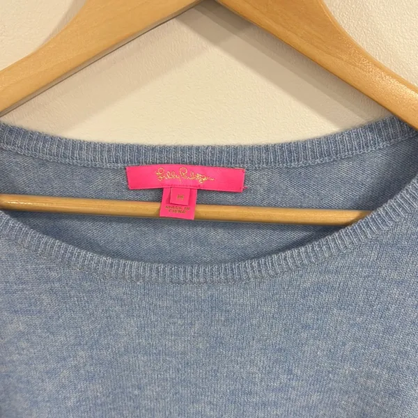 Colorblock Sweater in Light Blue and Navy - Image 2
