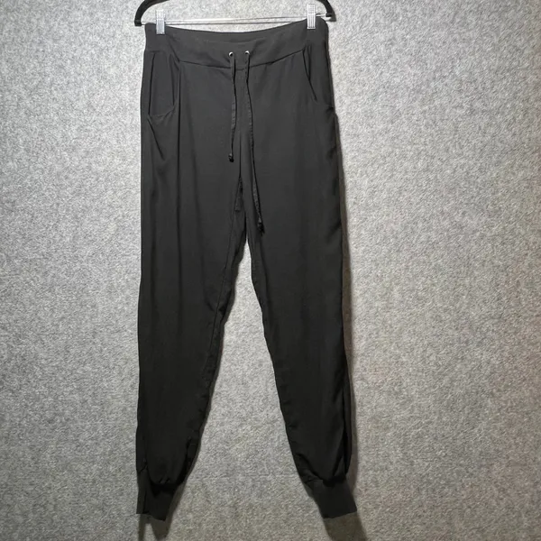 Threads‎ Saks Fifth Avenue Womens Black 100% Silk Jogger Pants Drawstring Small - Image 6