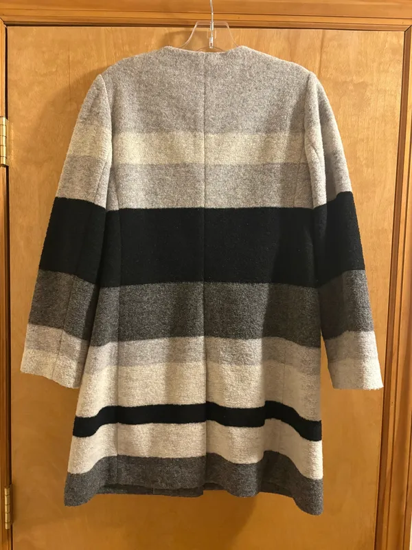 Talbots Striped Wool Blend Coat - Image 5