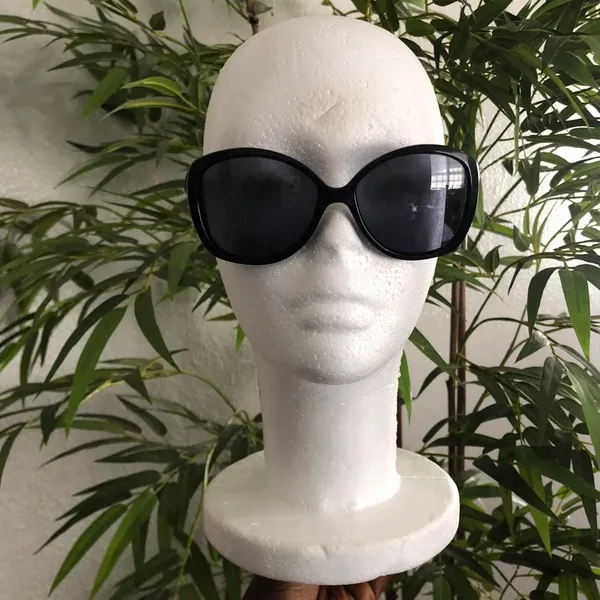 Oakley Black Wrap Around Oversize Round Women Sunglasses Made in USA Gothic Streetwear - Image 2