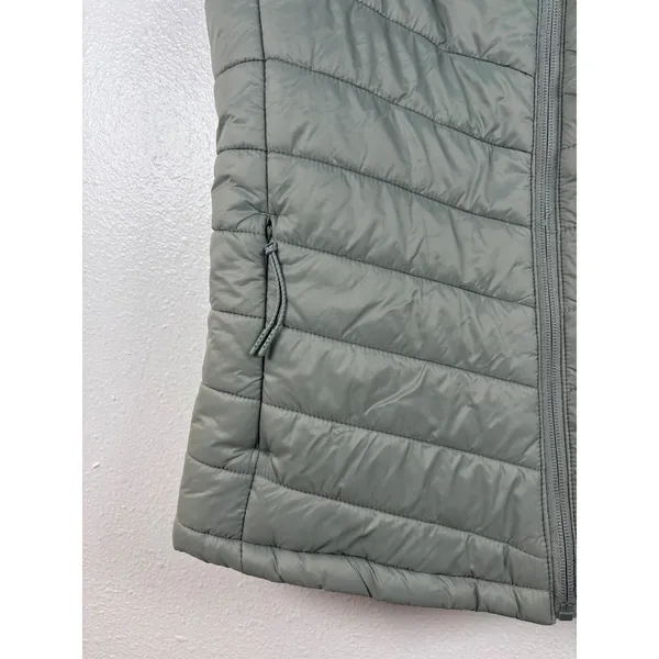 Eddie Bauer Puffer Vest Small‎ EB001794 Sage Green Quilted Zip Up Outdoor Hiking - Image 10