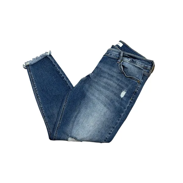 KanCan Women’s Asymmetrical Zipper Cropped Skinny Jeans Size 32 - Image 5