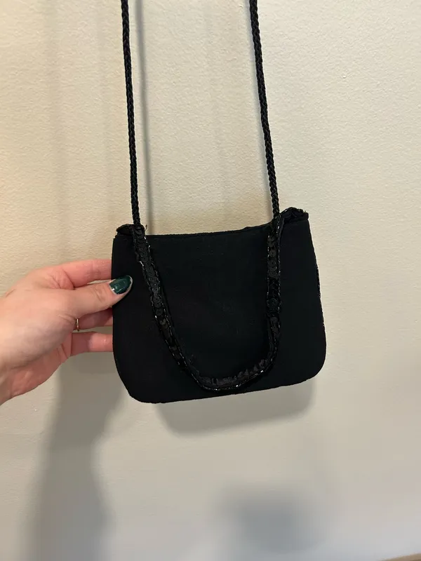 Vintage beaded purse Black - Image 5