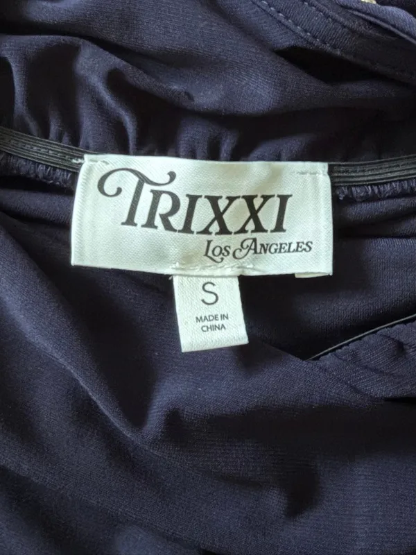 Trixxi Los Angeles Navy Blue Halter Bodycon Mini Dress Size S NWT - Image 2
