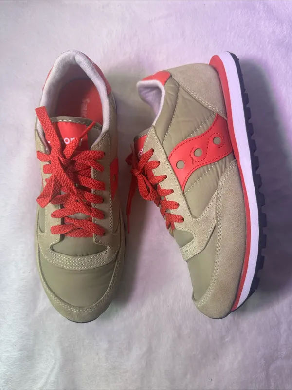 Saucony Women's Olive and Pink Low-Top Sneakers - Image 5