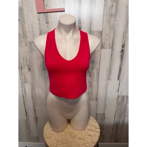 90 Degree by Reflex Rib Seamless Highline Tank Top Hot Pink Women’s XL - Image 3