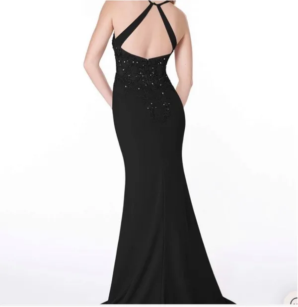 Azazie Dress Black Bridesmaid Prom - Image 5