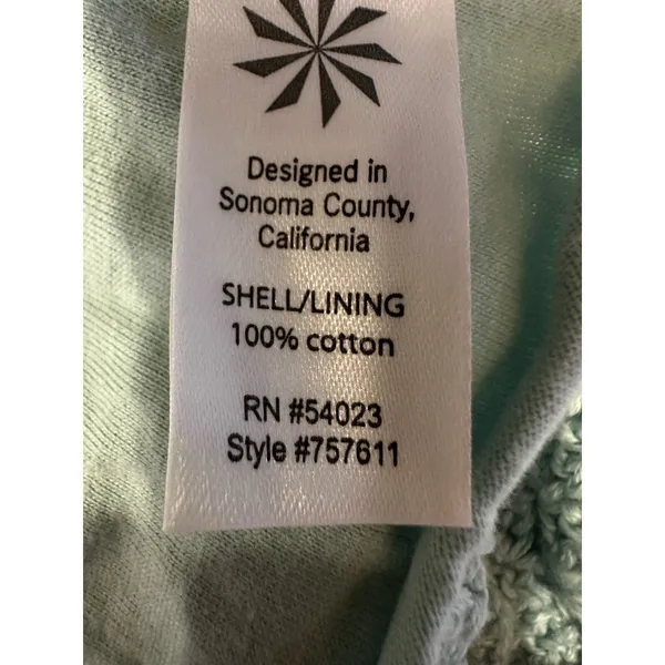Athleta Crochet Knit Skirt Mint Green Cotton Eyelet Scalloped Hem SizeSmall Boho - Image 4