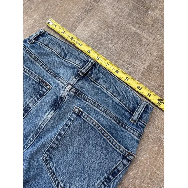 Reformation Liza Button Fly High Rise Straight Jeans Malta Medium Wash Size 23 - Image 12