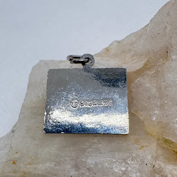Vintage Sterling Silver Wyoming Yellowstone National Park Enamel Souvenir Charm - Image 5