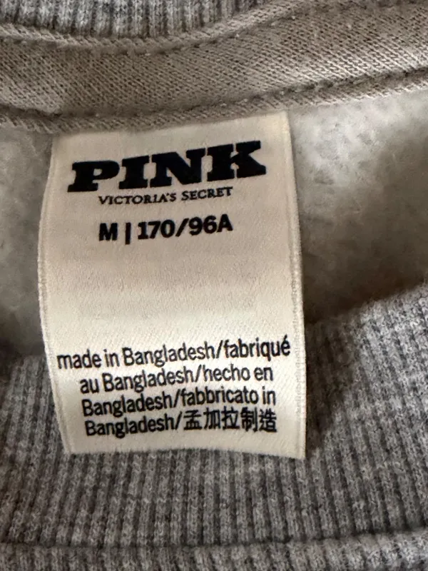 Victoria’s Secret PINK 1986 Sweatshirt Grey Medium Womens NWOT - Image 2