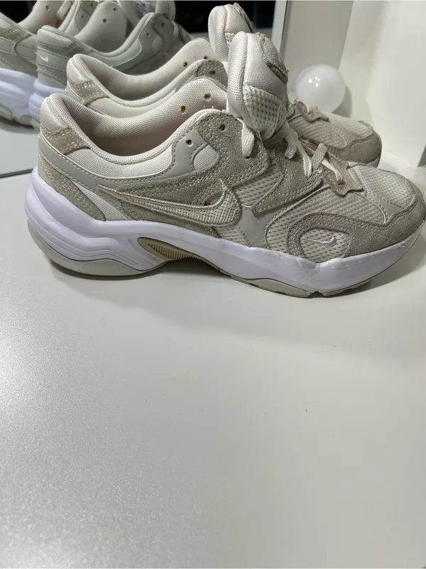 Nike AL8 Women’s White & Beige Mesh Chunky Sneakers size 7.5 - Image 5