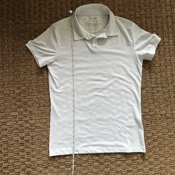 mens small white golf polo shirt - Image 6