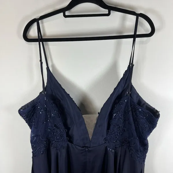 Alyce Paris strapless glitter cocktail dress Blue Plus Size 22 Evening Romantic‎ - Image 7