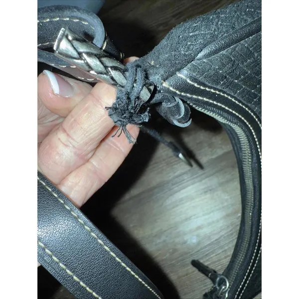 The Sak Boho Hippie‎ Black Leather Equestrian Western Shoulder Hobo Y2K Bag - Image 13