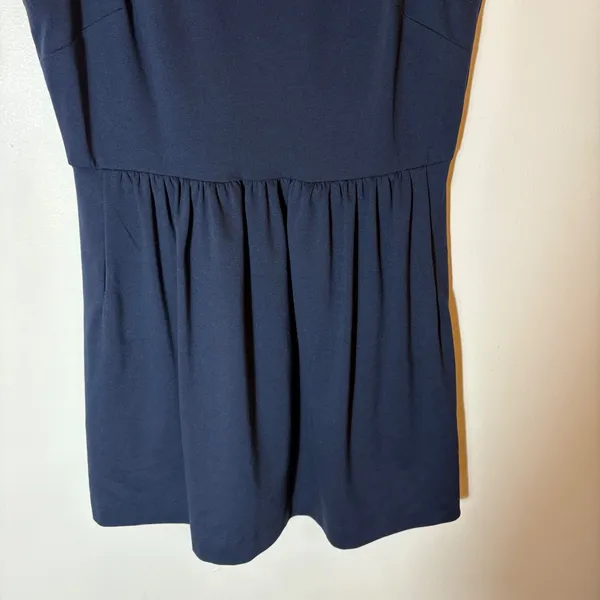 J. Crew Mercantile Navy Blue Sleeveless‎ Fit and Flare Dress Size Large - Image 3