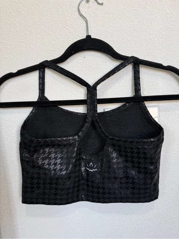 Beyond Yoga Houndstooth Matching Set 2PC Leggings Crop Tank Small Athleisure Y2K - Image 3