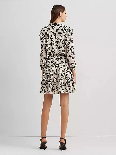 Lauren Ralph Lauren Floral Ruffle Trim Dress - Image 5