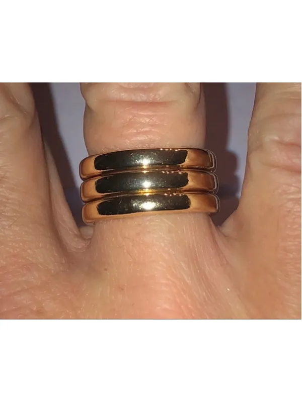 Size 7 Jasmine Lane Gold Tone Ring Triple Stack Set - Image 6