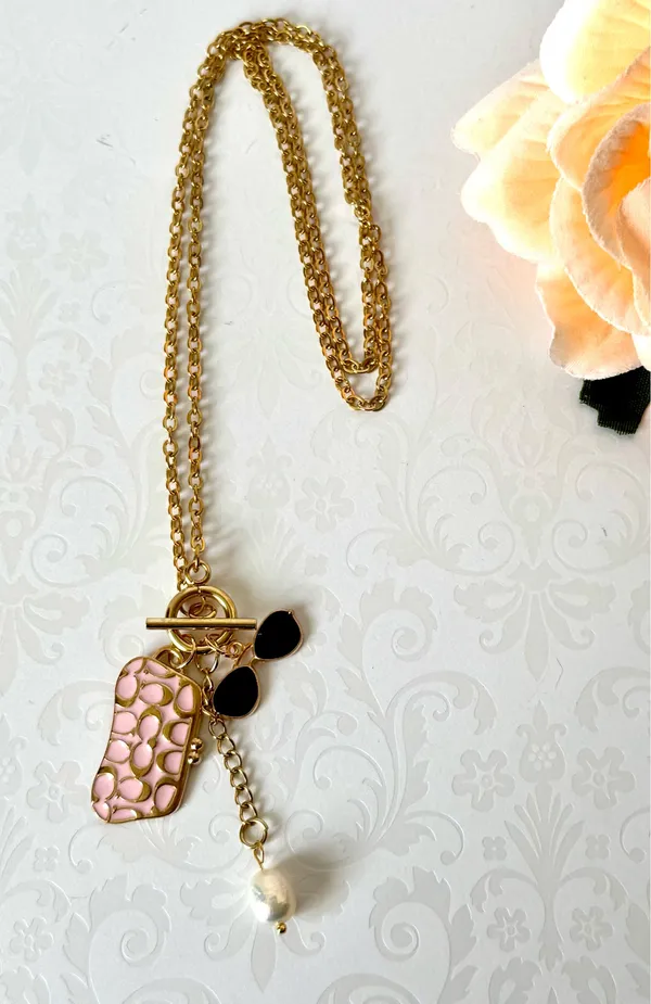 Pink Coach Purse Inspired Necklace (97) - Image 3