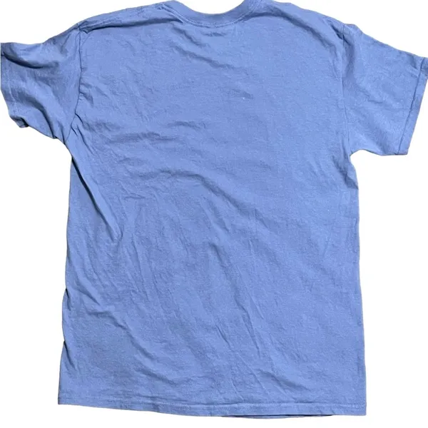 Medium purple, graphic T-shirt, with mushrooms, cats. - Image 3