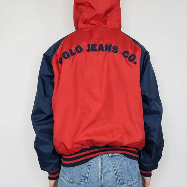 Vintage 90s Ralph Lauren Reversible Fleece Windbreaker Jacket - Image 7