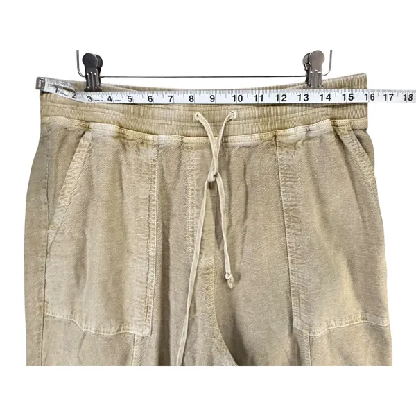 Daily Practice Anthropologie Evergreen Cargo Pants Womens M Tan Cropped Utility - Image 4